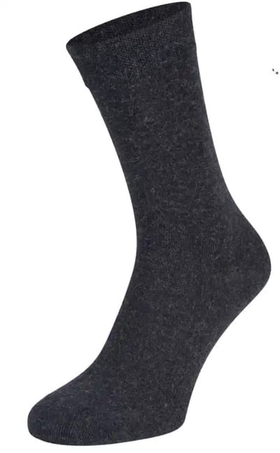 Boru Bamboo bamboe sokken met wol - Warme naadloze dames en heren kousen - 46 - Antracite