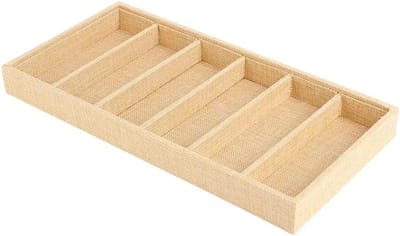 Opbergdoos Zonnebrillen - Brillen Display - Netjes Opbergen - Zes Compartimenten - 38x19x4 cm - Houtnerf