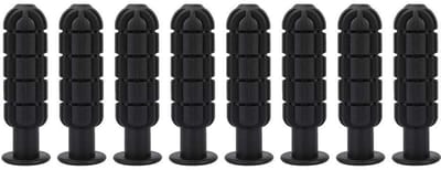Allecto - Tafelvoetbal Handgreep - Plastic Foosball Handgrepen - Stevig en Duurzaam - Zwart - Antislip Handgrepen - Geschikt voor Kinderen - 8 Stuks
