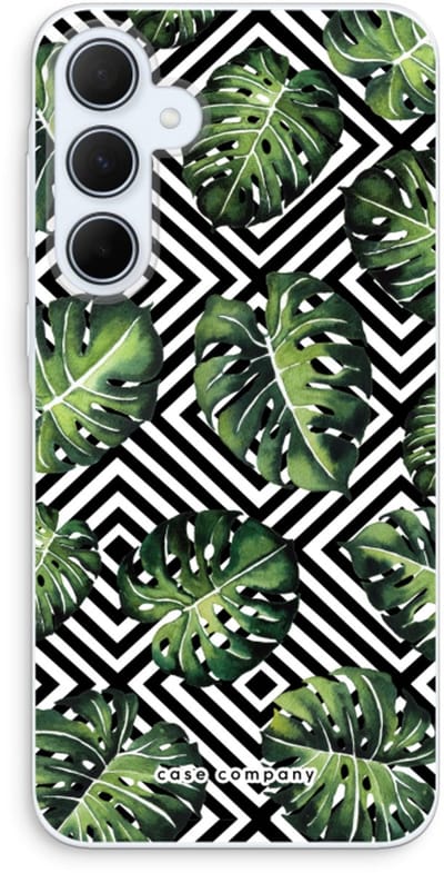 Case Company® - Hoesje geschikt voor Samsung Galaxy A35 hoesje - Geometrische jungle - Soft Cover Telefoonhoesje - Bescherming aan alle Kanten en Schermrand
