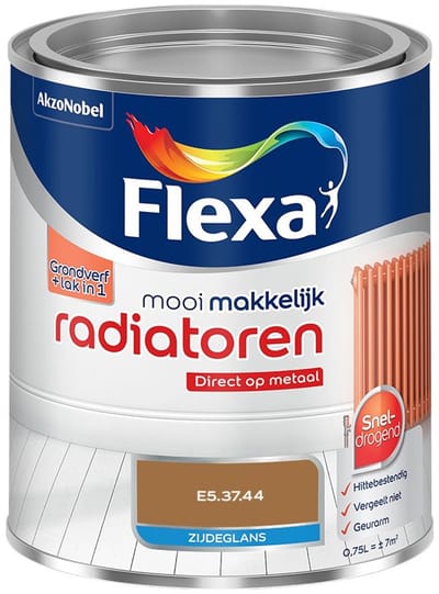 Flexa - Mooi Makkelijk Radiatoren Zijdeglans - E5.37.44 - Mengverf - 750 Ml