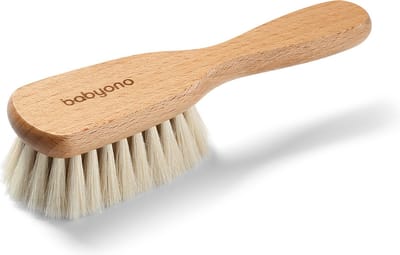 Babyborstel Hout - Babyverzorging - Haarborstel - Borstel met natuurlijke haren