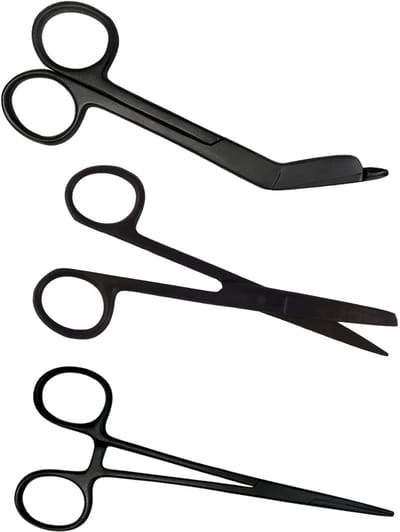 Verpleegkundige Scharenset - Matte Black - MDR Gecertificeerd - Zorg - Verbandschaar - Cadeau - Verpleegkunde - Accessoires - Nurse Cadeau - Verpleegkundige Schaar - Verpleegkundige Artikelen