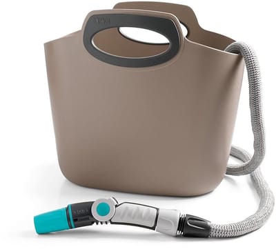 Uittrekbare tuinslang - Rekbare slang - Planten water geven - Complete Plug & Play - 30 meter - Taupe
