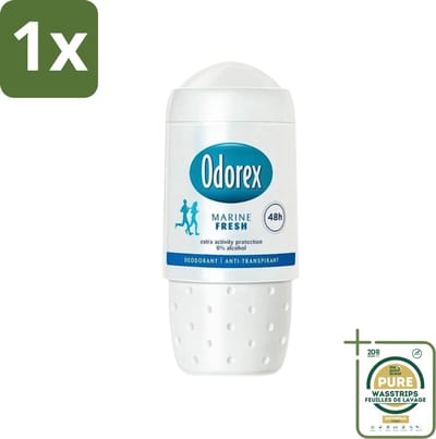 1 x Odorex - Deodorant Roller - Marine Fresh - Verkwikkende Geur - 50 ml- Deodorant Roller - Marine Geur - 48 Uur Bescherming - 0% Alcohol - Dermatologisch Goedgekeurd