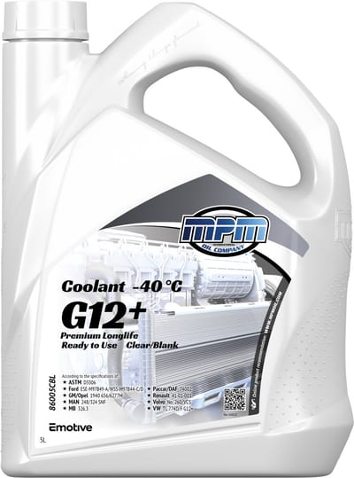 MPM koelvloeistof longlife -40ºC G12+ - 5 liter