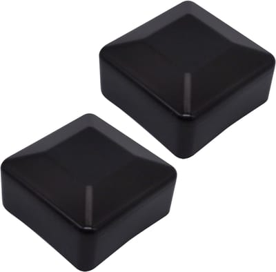 Hekpaaldoppen 60 x 60 mm - Zwarte Kunststof Doppen voor Hekkens