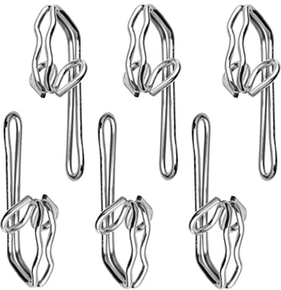 Metalen Gordijnhaken voor Gordijnen 50 Stuks - 2.9x1.2cm