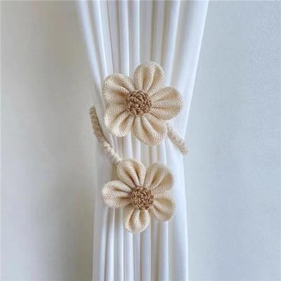 Rideau de Fleurs Corde Magnétique Attache Dos Boucles Clips Accessoire Tiges Accessoires Crochet Support Décorations Maison 1pcs blanc