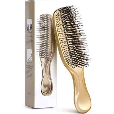 Brosse de massage pour le cuir chevelu, brosse de massage pour cheveux, brosse à shampoing, brosse démêlante en plastique humide, peigne de nettoyage pour cheveux, or rose or
