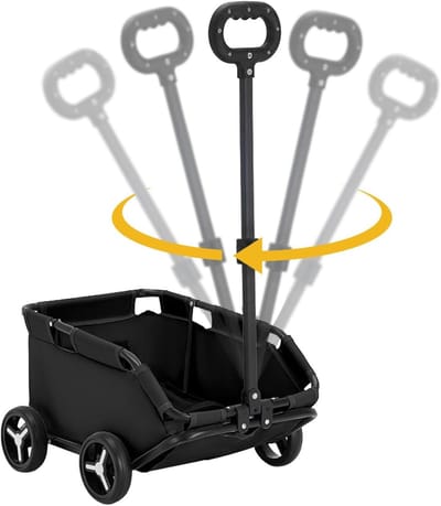 Huisdier Kinderwagen - Reiswagen Hond - Comfortabel Vervoer - Opvouwbaar Ontwerp - Tot 7kg - Zwart