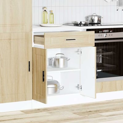 vidaXL - Onderkast - "Porto" - bewerkt - hout - sonoma - eikenkleurig