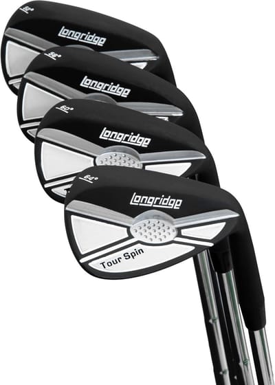 Golfwig 52 graden - Pitching Club Sand Wedge - Precisie Slagen - Super Spin Groeven - 96 cm lengte - Zwart