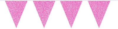Folat - Vlaggenlijn Glitter Magenta 6mtr
