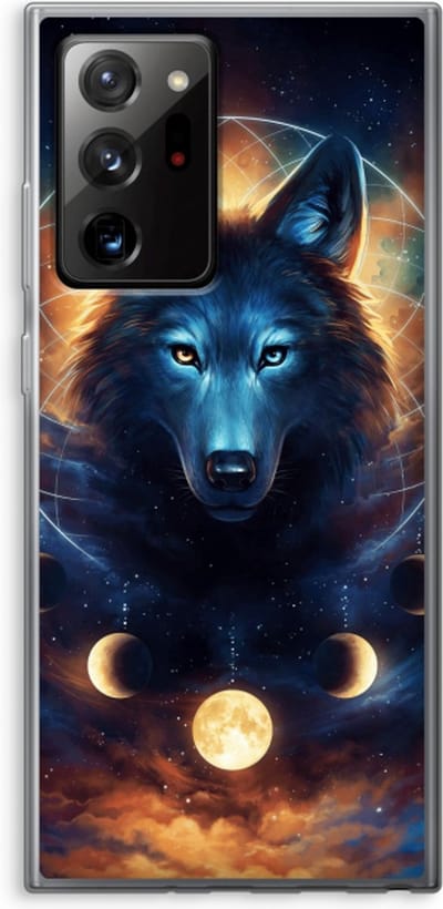 Case Company® - Hoesje geschikt voor Samsung Galaxy Note 20 Ultra hoesje - Wolf Dreamcatcher - Soft Cover Telefoonhoesje - Bescherming aan alle Kanten en Schermrand