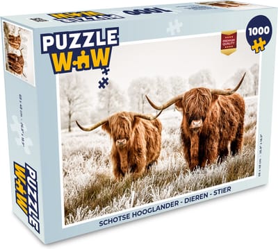 Puzzel Schotse hooglander - Dieren - Stier - Legpuzzel - Puzzel 1000 stukjes volwassenen
