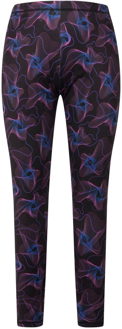 Ulla Popken - Dames - Functionele leggings golven sneldrogend gerecycled - Zwart - Maat 42+