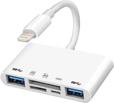 EFORYOU Camera connection kit Lightning compatibel 5 in 1 voor iPad en iPhone SD / USB 3.0 2x / MICRO SD