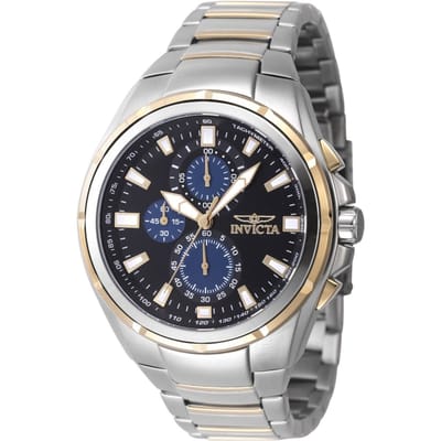Invicta Sea Vulture 47821 Heren Horloge - Quartz Uurwerk - Roestvrij Staal met zwarte Wijzerplaat - 46mm
