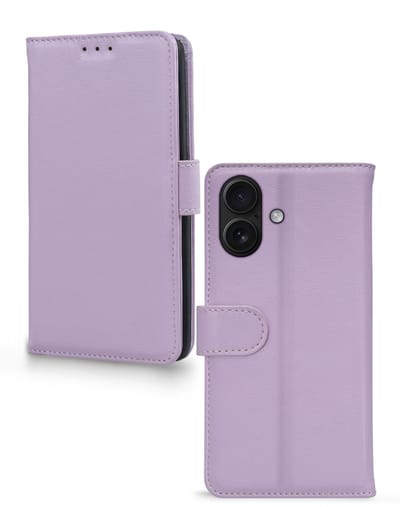 Mobilize Telefoonhoesje geschikt voor Apple iPhone 17 Hoesje | Mobilize Premium Gelly Bookcase Portemonnee | Pasjeshouder voor 3 Pasjes | Telefoonhoesje voor Pinpas / OV Kaart / Rijbewijs - Paars