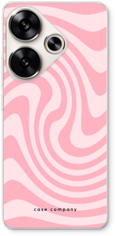 Case Company® - Hoesje geschikt voor Xiaomi Poco F6 hoesje - Swirl Roos - Soft Cover Telefoonhoesje - Bescherming aan alle Kanten en Schermrand