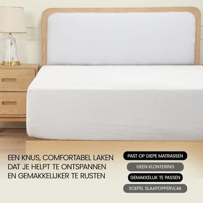 Bedding Hoeslaken, 35 cm Diepe, Eenvoudig onderhoud Zachte Geborstelde Microvezel Stof, Krimp en Vervaagt Bestendig (160 x 200 cm, Wit)