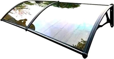 Deurluifel Luifel - Regenopvang - Bescherming tegen regen - Stootvaste plaat - 60x120cm - Transparant