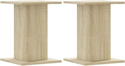 Set van 2 Stevige Houten Speaker Stands in Sonoma Eikenhout