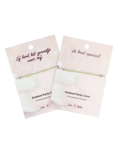 Peridoot hartje zomer armband - Love Gems