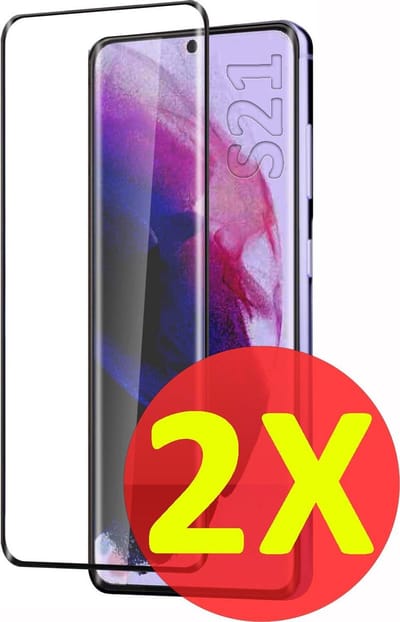 HB Glas Geschikt voor Samsung Galaxy S21 Screenprotector Glas Gehard - Tempered Glass - Volledige Bescherming - 2 Stuks