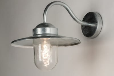 Lumidora Wandlamp 30766 - Voor buiten - E27 - 4.0 Watt - 400 Lumen - 2700 Kelvin - Zink - Metaal - Buitenlamp - IP44 - Met Sensor