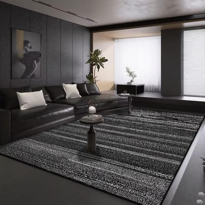 Modern Geometrie Groot Woonkamer Tapijt Zwart Decoratie Huis Tapijten Antislip Kleden voor Slaapkamer Decor Lounge Sofa Vloermat 180x200cm 71x78.7in