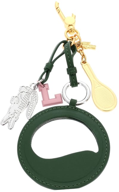 LACOSTE sleutelhanger Mirror Racket Croc Charm Vert donkergroen