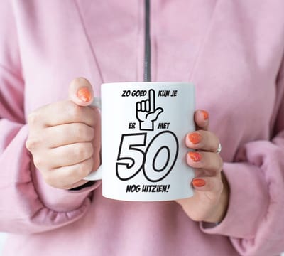 Mok Cadeau Goed uitzien 50 - Cadeau Verjaardag Vrouw - Cadeau Verjaardag Man - Mok Verjaardag 50 - Happy Birthday