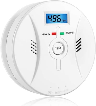 GELLDG Koolmonoxidedetector – Met LCD-display – CO2-detector – Voorzien van luid alarm (85 dB) – Ingebouwde CO-sensor – Koolmonoxidemonitor – Werkt op batterijen (batterijen niet inbegrepen)
