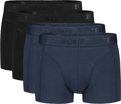 ten Cate Heren Shorty 4-pack – Ondergoed voor heren – Maat S – 4-PACK – Navy/black – Comfortabel Katoen Ondergoed – Ademend & Zacht – Voordeelverpakking