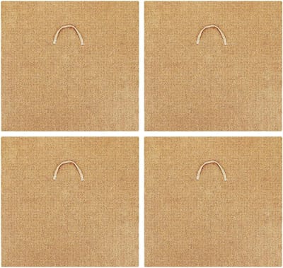 Wormdeken 4 stuks - Composteer deken - Wormen composteren - Natuurlijk jute materiaal - 60 x 60 cm - Bruin