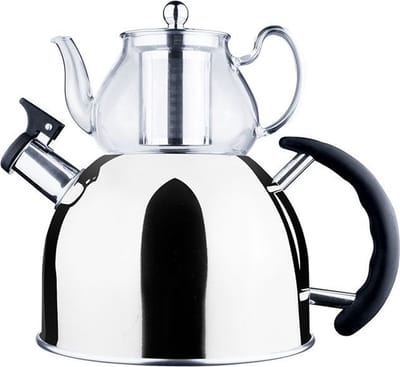 FERVEO GAYA THEEPOTSET 0,8/2,5 L ZILVER
