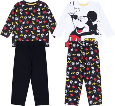 2x Mickey DISNEY zwart-witte pyjama