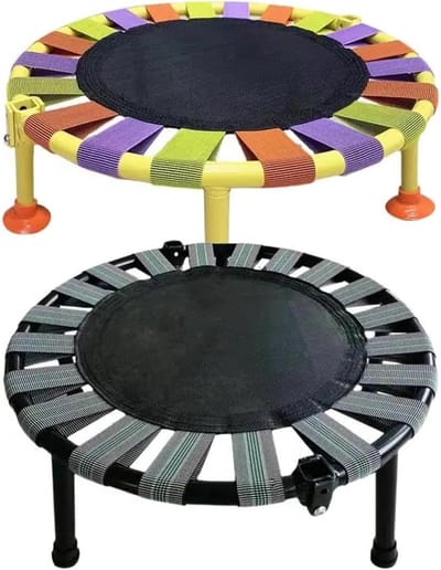 Mini Trampoline - Springkussen Binnen - Fitness en Balans - Opvouwbaar en Draagbaar - 45x16 cm - Multicolor