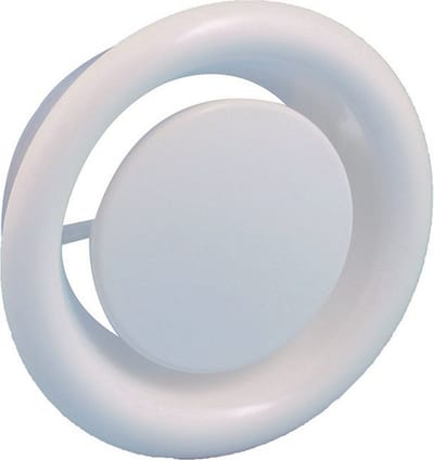 Nedco BV Afzuigventiel met klemmen ø 125mm staal wit, RAL 9010