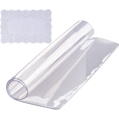 VEVOR Tafelfolie Tafelbescherming Transparant 1,5 Mm Dikte, Tafelbeschermingsfolie Pvc 305 X 305 Mm Vierkant Tafelkleed Tafelfolie Wasbaar Slijtvast Hittebestendig Waterdichte Tafelbeschermingsfolie