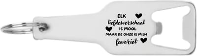 Akyol - elk liefdesverhaal is mooi maar onze is mijn favoriet flesopener - Liefde - relatie - cadeau - 105 x 25mm