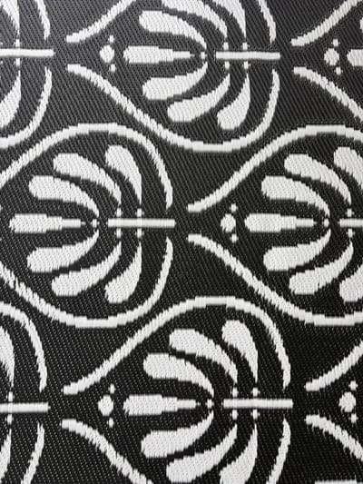 Buitenkleed 120x180cm, zwart/wit