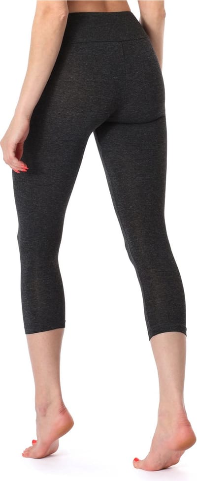 Merry Style MS-MS10-220-LE Dames 3/4 Leggings - Sport - Vrijetijdsbroek - Capri - Viscose - Sporbroek - Yogabroek - Donker Gemêleerd - XS