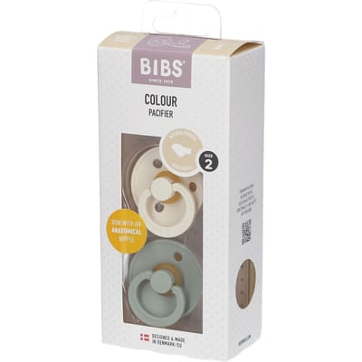 BIBS Colour Fopspeen - 6-18 mnd - 2-pack - Anatomisch - Ivory/Sage