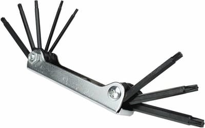 Bruder Mannesmann Torx sleutelset 8-delig - metaal - T9 t/m T40 - uitklapbaar
