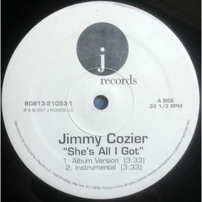 12inch Plaat JIMMY COZIER - She's All I Got 80813210531 J Records 2001 VS Rap & Hip-Hop/R&B Gebruikt gray