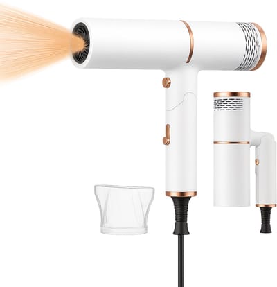 BlowSense® TravelDry - Reisföhn Opvouwbaar - Haardoger Compact - Salonkwaliteit op Reis - Opvouwbare Föhn - 1200W - Parel Wit - 2026 Model