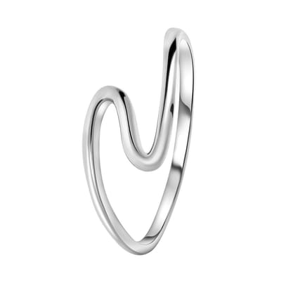 Lucardi Dames Ring golf - Ring - Cadeau - Echt Zilver - Zilverkleurig